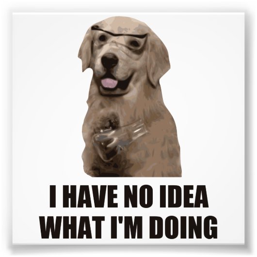 Ik heb geen idee wat ik doe foto afdruk (Voorkant)