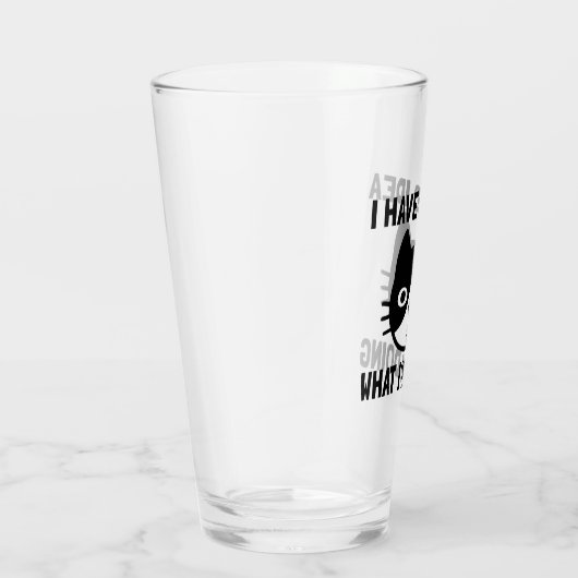 Ik heb geen idee wat ik doe met grappige kat glas (Rechts)