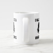 Ik heb geen idee wat ik doe met grappige kat grote koffiekop (Achterkant)