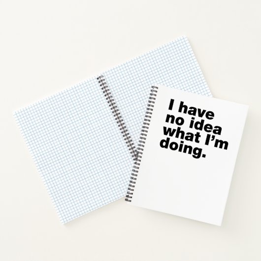 Ik heb geen idee wat ik doe notitieboek (Binnen)