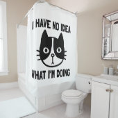 Ik heb geen idee wat ik kat doe douchegordijn (In situ)