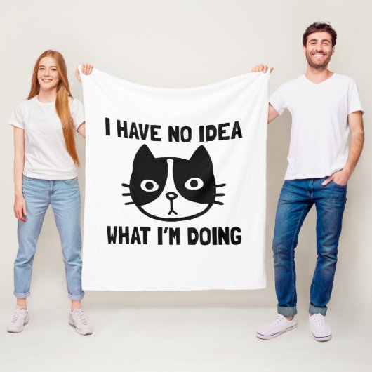 Ik heb geen idee wat ik kat doe fleece deken (In situ)