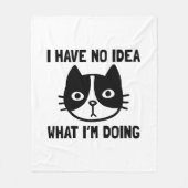 Ik heb geen idee wat ik kat doe fleece deken (Voorkant)