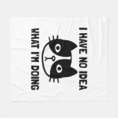 Ik heb geen idee wat ik kat doe fleece deken (Voorkant (Horizontaal))