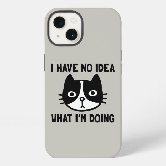 Ik heb geen idee wat ik kat doe iPhone hoesje (Achterkant)