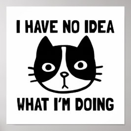 Ik heb geen idee wat ik kat doe poster
