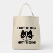 Ik heb geen idee wat ik kat doe tote bag (Achterkant)