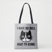 Ik heb geen idee wat ik kat doe tote bag (Voorkant)