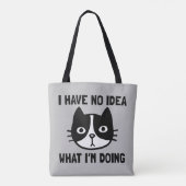 Ik heb geen idee wat ik kat doe tote bag (Achterkant)