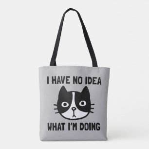 Ik heb geen idee wat ik kat doe tote bag