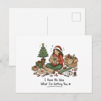 Ik heb geen idee wat ik voor je koop – Kerstmis Briefkaart