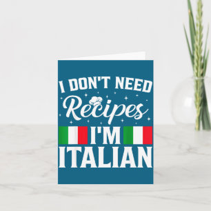 Ik heb geen Italiaanse kookrecepten nodig Kaart
