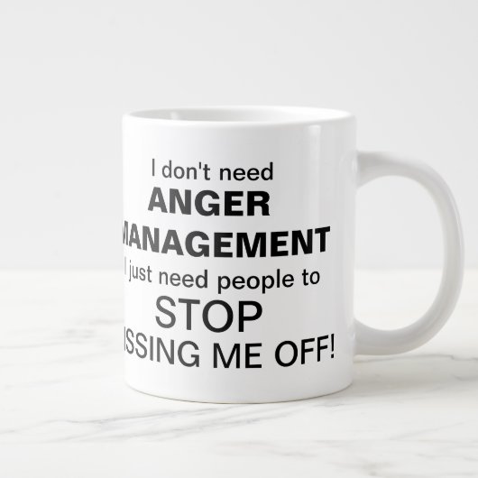 Ik heb geen jumbo-Mok voor meer beheer nodig Grote Koffiekop (Rechts)