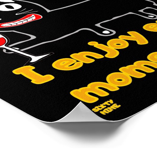 "IK HEB GEEN KANS VAN INSANITEIT" gekke kat Poster (Hoek)