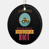 Ik heb geen kilometervreter. keramisch ornament (Links)