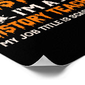 Ik heb geen kostuum nodig, ik ben een geschiedenis poster (Hoek)