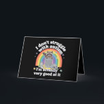 Ik heb geen last van autisme, maar van een autisti bedankkaart<br><div class="desc">Ik heb geen last van autisme met een autistisch grappig wasbeer</div>