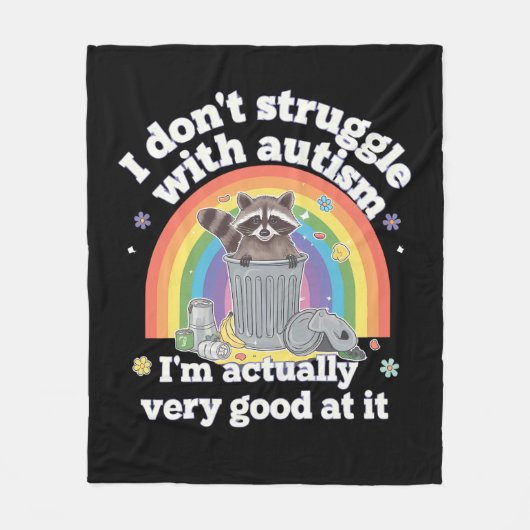 Ik heb geen last van autisme, maar van een autisti fleece deken (Voorkant)