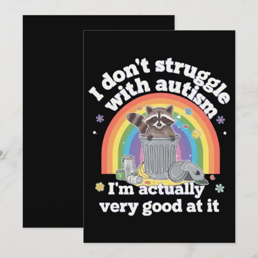 Ik heb geen last van autisme, maar van een autisti kaart (Voorkant / Achterkant)