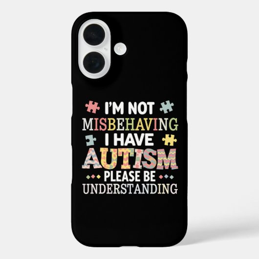 Ik heb geen last van mijn autisme bewustzijn Case-Mate iPhone case (Achterkant)