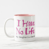 Ik heb geen leven (Dance) Tweekleurige Koffiemok (Links)