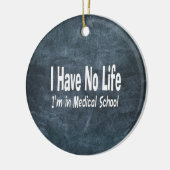 Ik heb geen leven in de kinderschool keramisch ornament (Links)