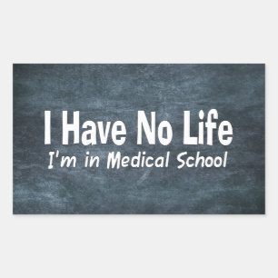 Ik heb geen leven in de kinderschool rechthoekige sticker