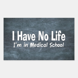 Ik heb geen leven in de kinderschool rechthoekige sticker