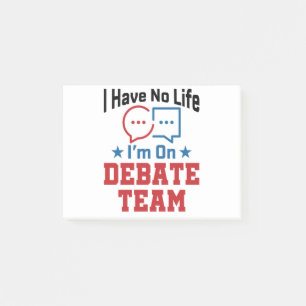 Ik heb geen leven in het team van de discussie post-it® notes
