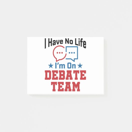 Ik heb geen leven in het team van de discussie post-it® notes (Voorkant)