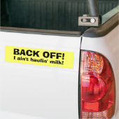 Ik heb geen melk. bumpersticker (Op Truck)