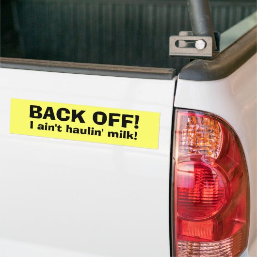 Ik heb geen melk. bumpersticker (Op Truck)