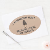 Ik heb geen Morels. Ovale Sticker (Envelop)