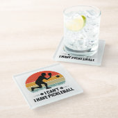 Ik heb geen pickleball, Pickleball Lover Glazen Onderzetter (Schuin)