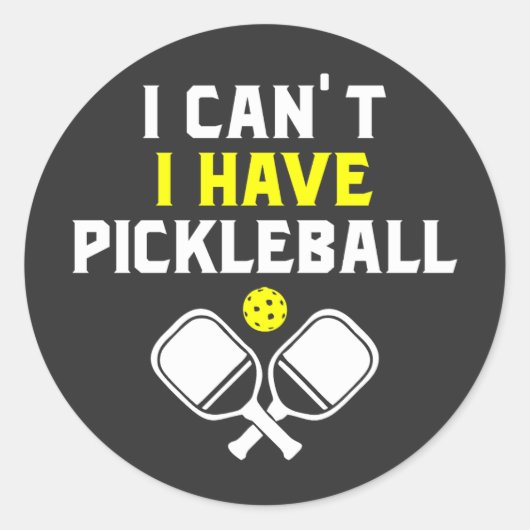 Ik heb geen pickleball, Pickleball Lover Ronde Sticker (Voorkant)