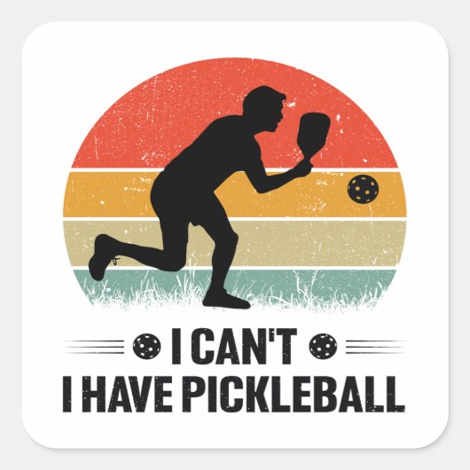 Ik heb geen pickleball, Pickleball Lover Vierkante Sticker (Voorkant)