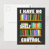 Ik heb geen plankcontrole, leesminnaar T-Shirt Briefkaart (Voorkant / Achterkant)