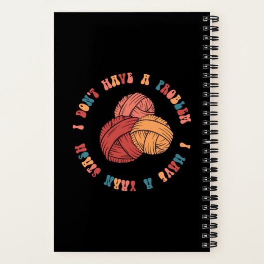 Ik heb geen probleem, ik heb een garenvoorraad notitieboek (Achterkant)