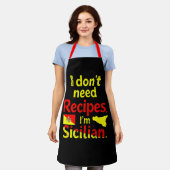 Ik heb geen recepten nodig, ik ben Siciliaan Schort (Gedragen)