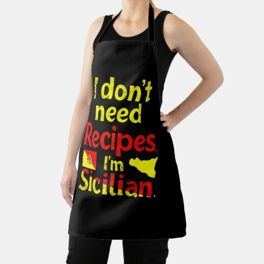 Ik heb geen recepten nodig, ik ben Siciliaan Schort (Insitu)