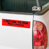 Ik heb geen rode lichten. bumpersticker (Op Truck)