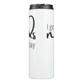 Ik heb geen schouders vandaag thermosbeker (Achterkant)