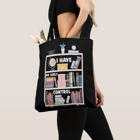Ik heb geen Shelf Control Funny Librarian Bookworm Tote Bag (Dichtbij)