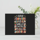 Ik heb geen Shelf Control Funny Library Reading Lo Kaart (Staand voorkant)