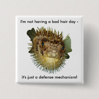 Ik heb geen slechte haardag - vierkante button 5,1 cm