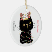 Ik heb geen spijt van een vrolijk kerstfeest keramisch ornament (Rechts)