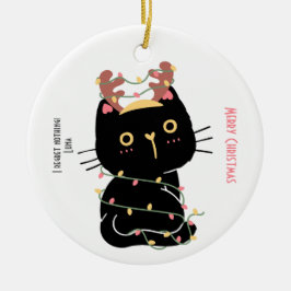 Ik heb geen spijt van een vrolijk kerstfeest keramisch ornament