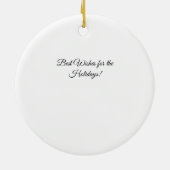 Ik heb geen spijt van een vrolijk kerstfeest keramisch ornament (Achterkant)