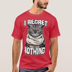 Ik heb geen spijt van gek kat dame grappige gekke  t-shirt