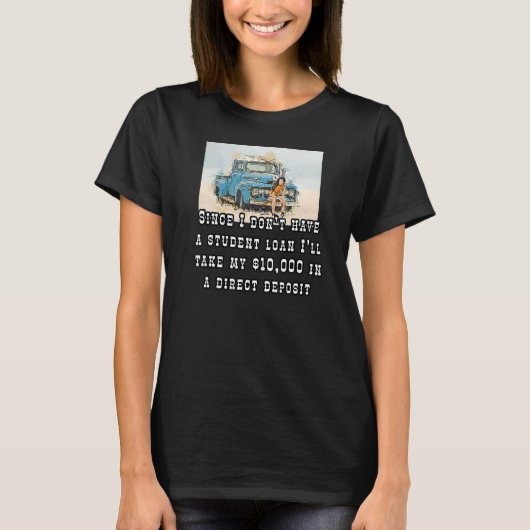 Ik Heb Geen Studieschuld Motorrijder T-shirt (Voorkant)